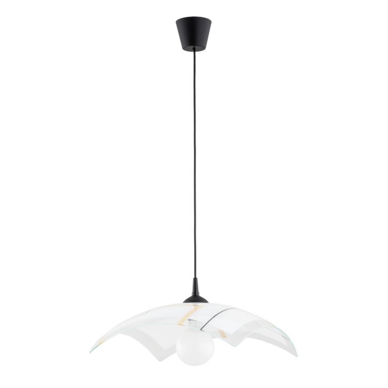 Lampa wisząca Alfa Irys 9877 biało-czarna-beżowa do kuchni 1xE27 x 15W 1 szt.