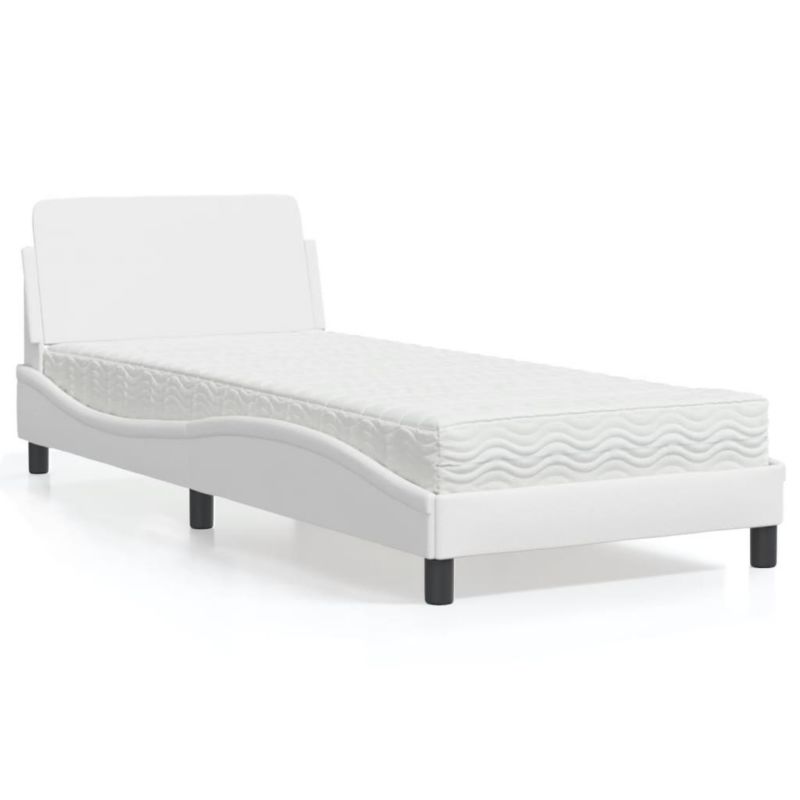Łóżko tapicerowane WaszeMeble 90x190 cm białe WM-3208318 1 szt.