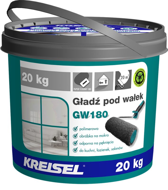 Gładź pod wałek GW180 gotowa polimerowa 20 kg