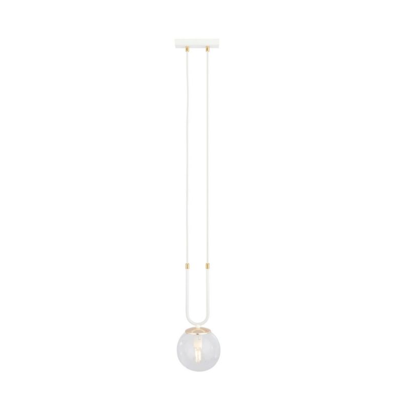 Lampa sufitowa Emibig Glam biało-przezroczysty-złota wym: 115 x 15 x 15 cm 1xE14 x 10W 1 szt.