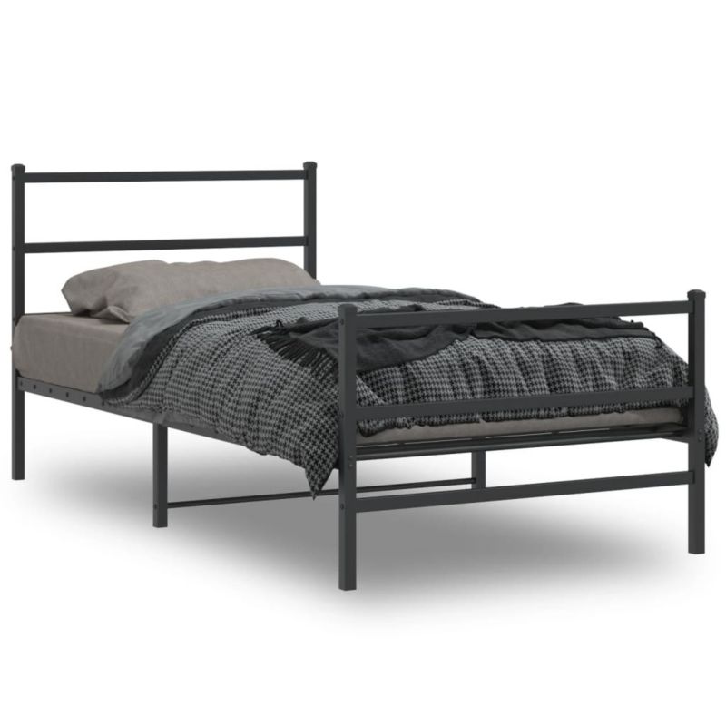 Łóżko metalowe WaszeMeble 107x203 cm czarna WM-355379 1 szt.