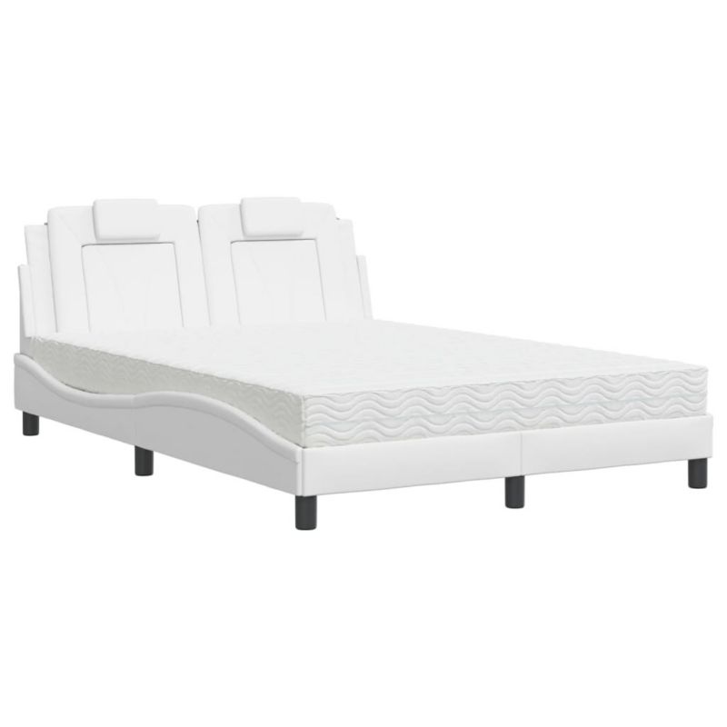 Łóżko tapicerowane WaszeMeble 140x190 cm białe WM-3208790 1 szt.