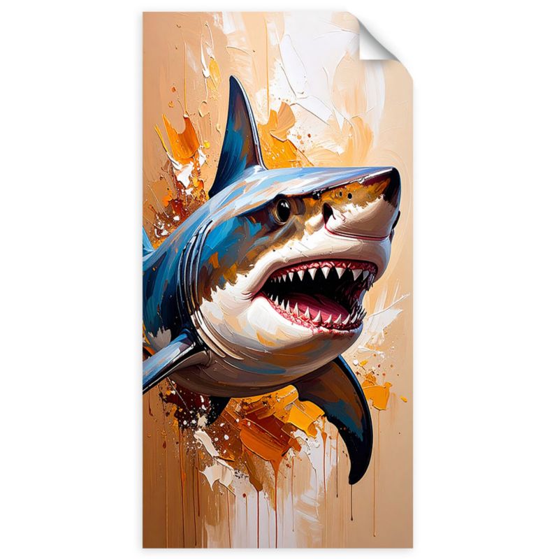 Plakaty samoprzylepne do salonu sypialni Feeby Rekin Ryba Zwierzę morskie 60x120cm 1szt