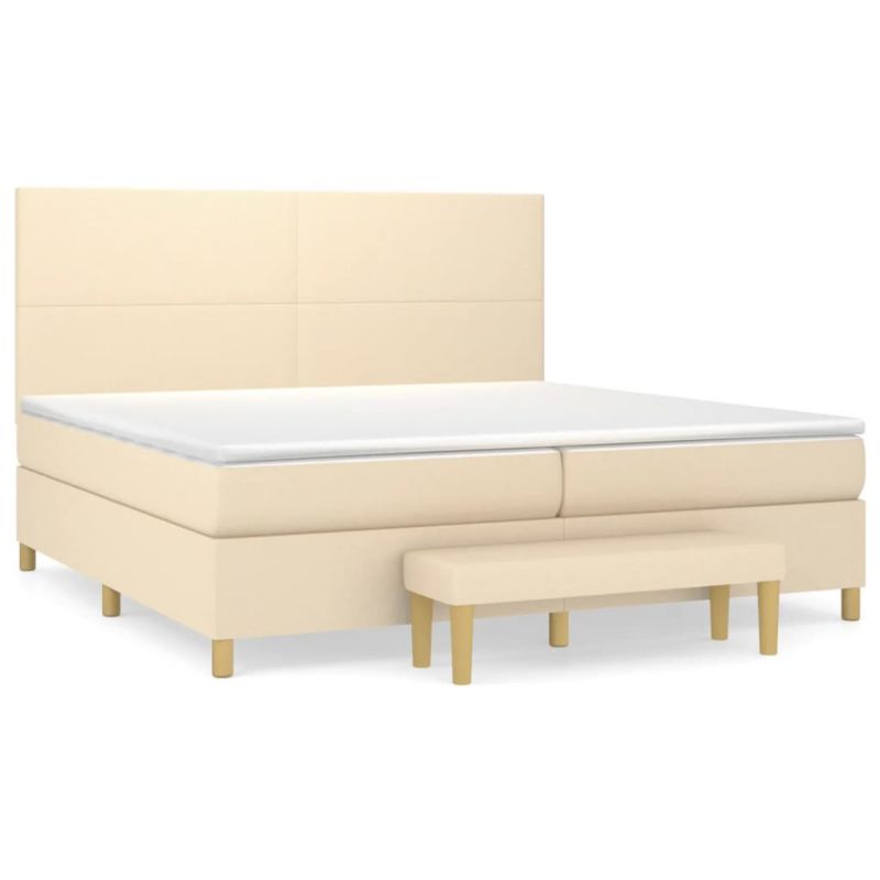 Łóżko kontynentalne WaszeMeble 200x200 cm kremowe WM-3137026 1 szt.