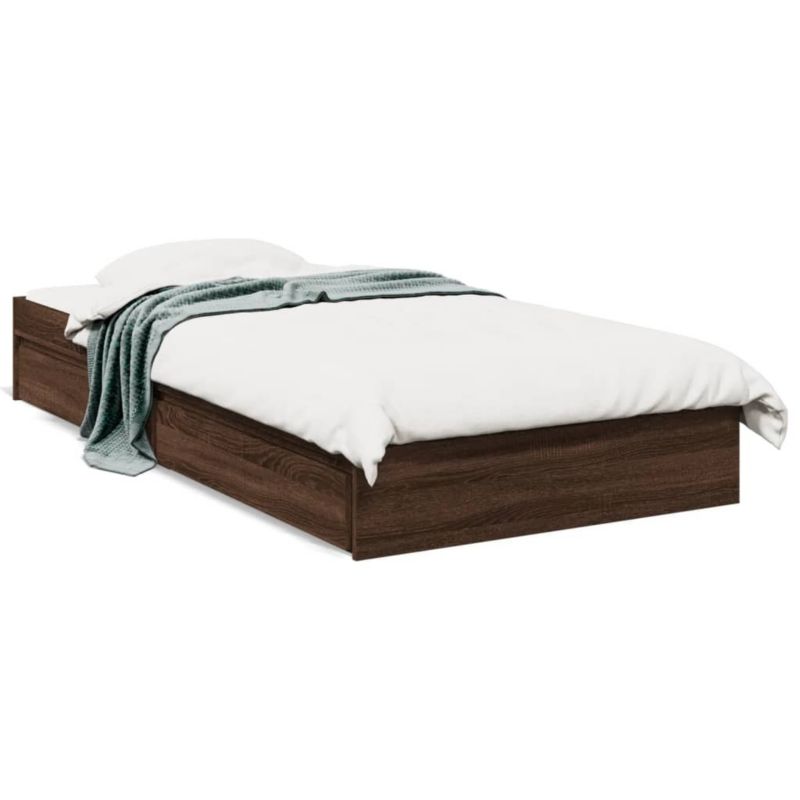 Łóżko drewniane WaszeMeble 90x200 cm brązowy WM-3280684 1 szt.