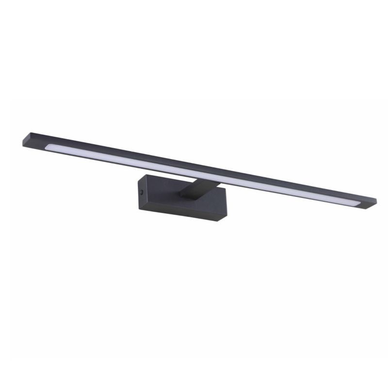 Kinkiet ścienny Light Prestige Isla czarny LED 20W 4000K 1400lm IP44 wym: 5 x 62 x 14 cm - 1 szt.