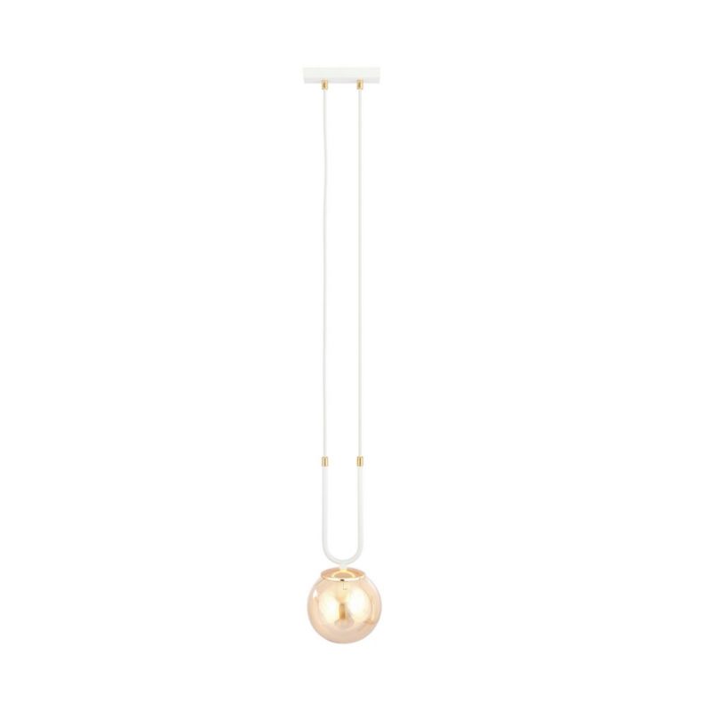 Lampa sufitowa Emibig Glam biało-złota-miodowy wym: 115 x 15 x 15 cm 1xE14 x 10W 1 szt.