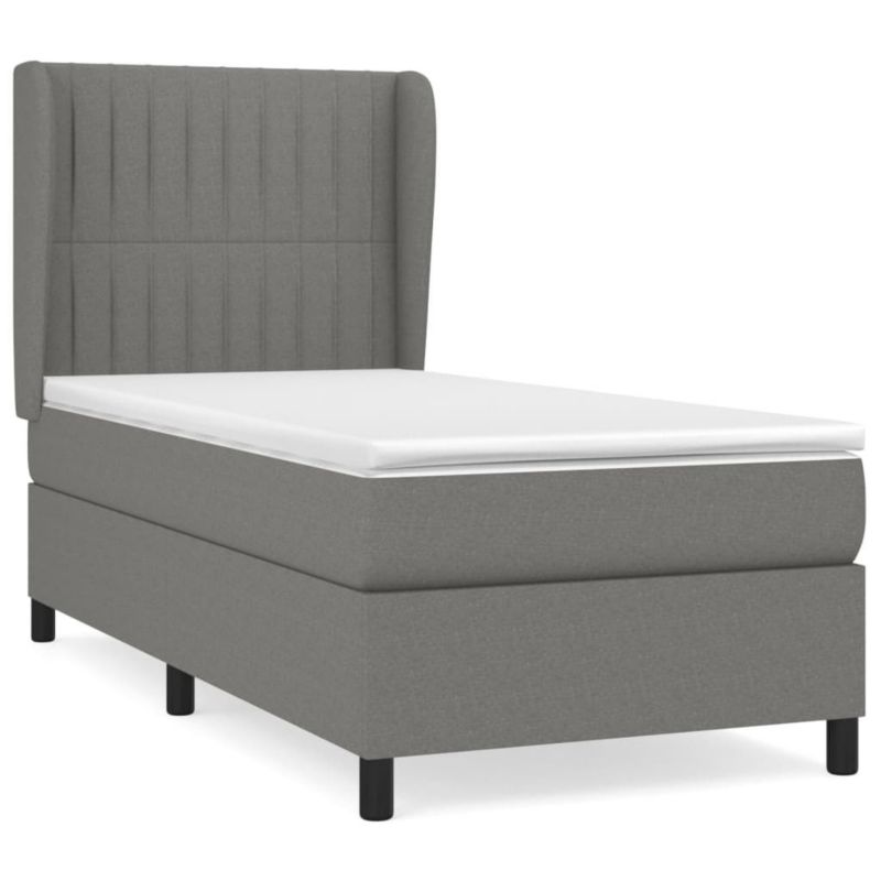 Łóżko kontynentalne WaszeMeble 90x190 cm ciemnoszara WM-3128086 1 szt.