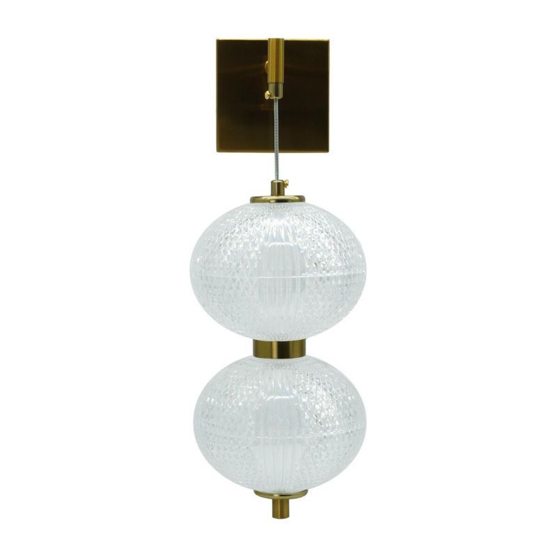 Kinkiet ścienny IdeaLED Amerilla złoto-przezroczysty LED 4000K 3000lm IP20 wym: 46 x 15 x 15 cm - 1 szt.