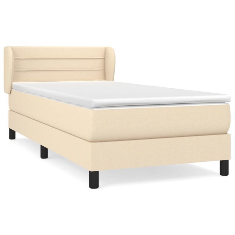 Łóżko kontynentalne WaszeMeble 90x200 cm kremowe WM-3126298 1 szt.