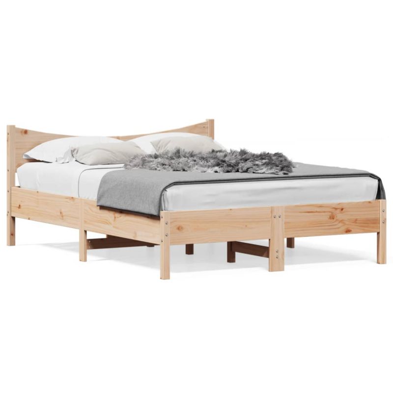 Łóżko drewniane WaszeMeble 140x200 cm brązowe WM-844725 1 szt.