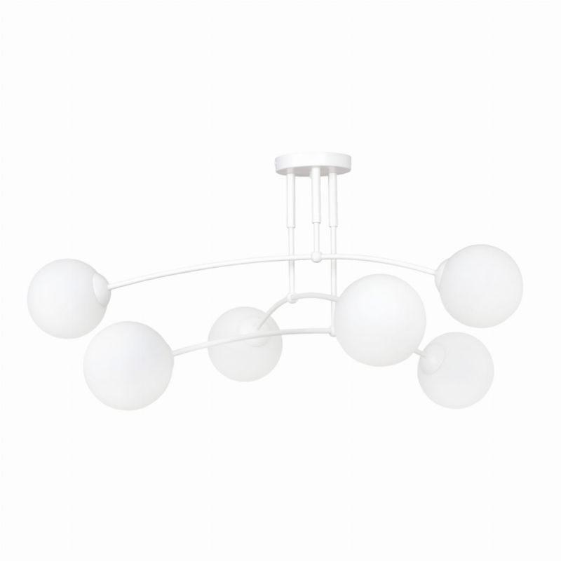 Lampa sufitowa wisząca Emibig Pregos 6385 biała 70 cm szerokości 6xE14 x 40W 1 szt.