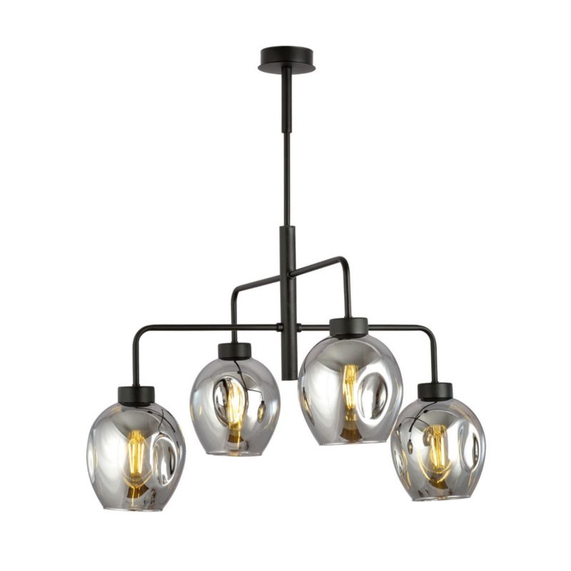 Żyrandol Emibig Lukka czarny wym: 75 x 63 x 63 cm 4xE27 x 15W 1 szt.