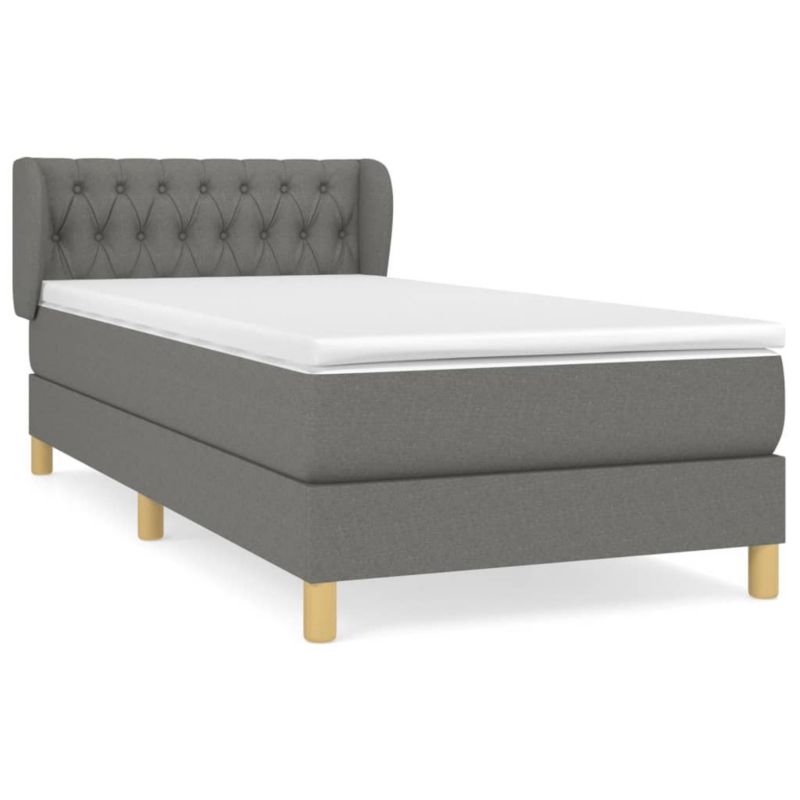 Łóżko kontynentalne WaszeMeble 100x200 cm ciemnoszara WM-3127022 1 szt.