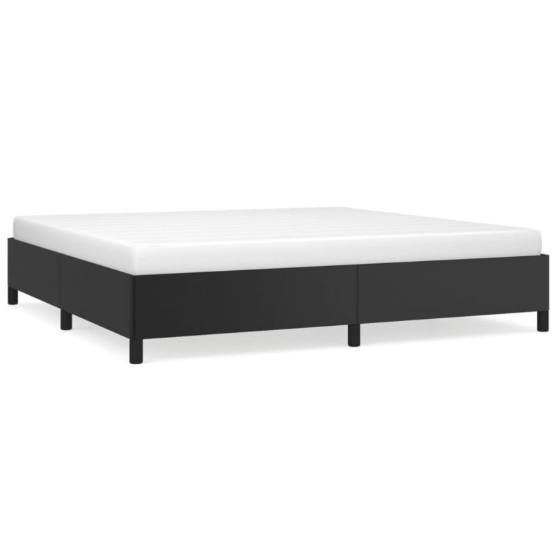 Łóżko tapicerowane WaszeMeble 200x200 cm czarne WM-347269 1 szt.