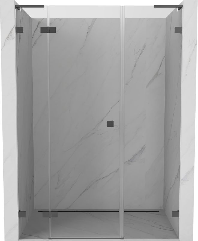 Drzwi prysznicowe uchylne Mexen Lunar L gun metal 150x200 cm 1 szt.