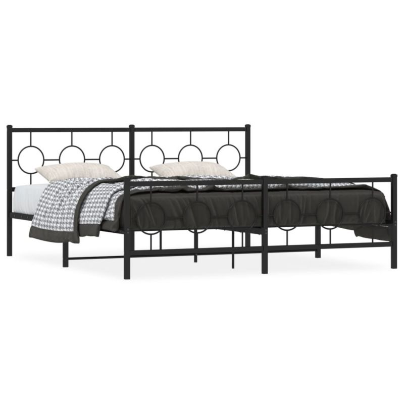 Łóżko metalowe WaszeMeble 183x213 cm czarna WM-376249 1 szt.