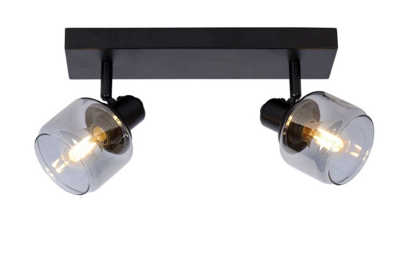 Lampa sufitowa Lucide Bjorn czarno-szara-odcienie szarości 2 x E14 x 40W wym: 15 x 30 x 15 cm - 1 szt.