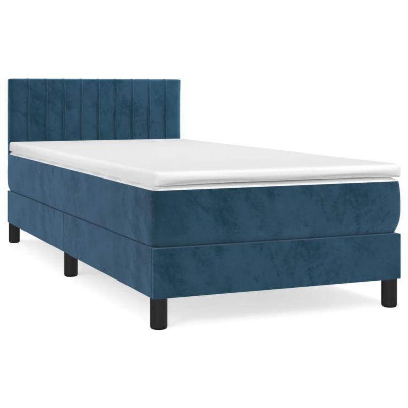 Łóżko kontynentalne WaszeMeble 80x200 cm niebieskie WM-3141393 1 szt.