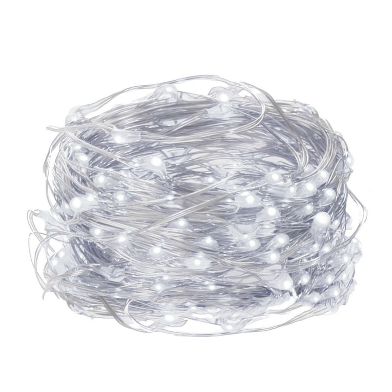 Lampki choinkowe z pilotem Springos 300 led druciki na prąd biały zimny 1 szt.