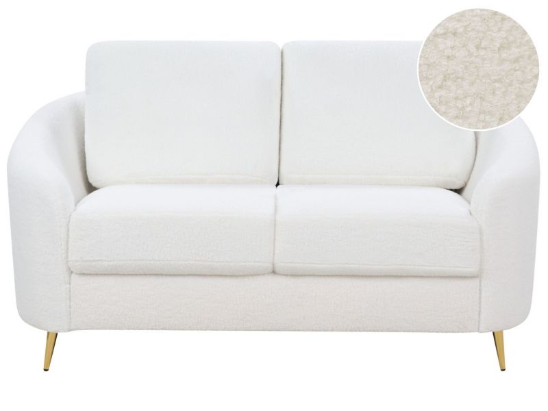 Sofa Trosa Boucle Biały dla 2 osób 1 szt.