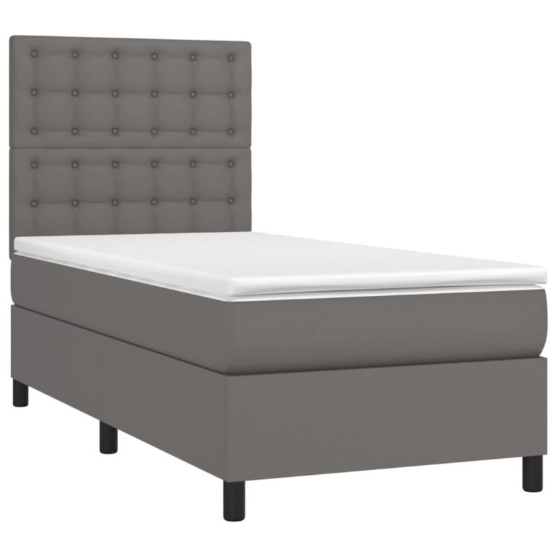 Łóżko kontynentalne WaszeMeble 90x190 cm szara WM-3135919 1 szt.