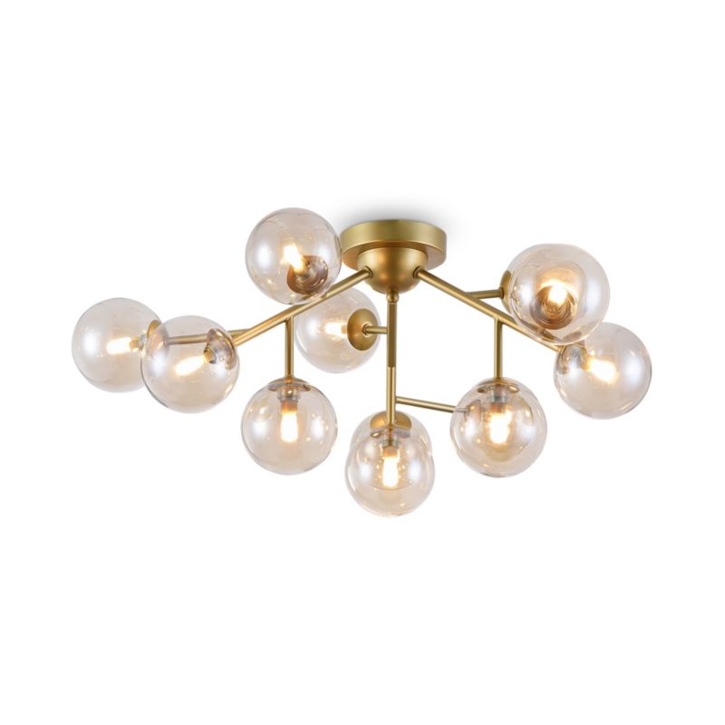 Lampa sufitowa Maytoni Dallas mosiężno-złota wym: 20 x 60 x 60 cm 12xG9 x 28W szkło 1 szt.