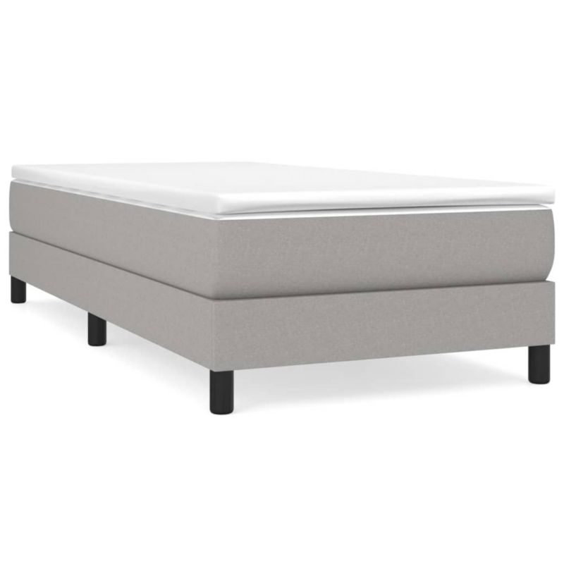 Łóżko kontynentalne WaszeMeble 90x190 cm jasnoszare WM-3144037 1 szt.