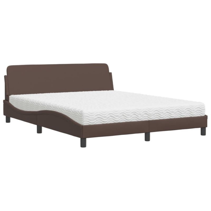 Łóżko tapicerowane WaszeMeble 160x200 cm brązowe WM-3208439 1 szt.