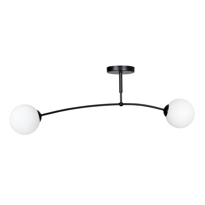 Lampa sufitowa Emibig Pregos czarno-biała wym: 20 x 60 cm 2xE14 x 40W 1 szt.