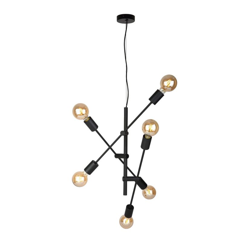 Żyrandol Italux Ferreia 5339 czarny industrialny 6xE27 x 1 szt.