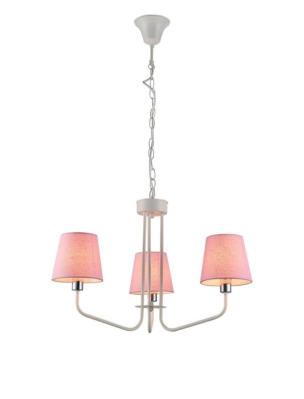 Żyrandol różowy lampa 3xE14 York Ledea