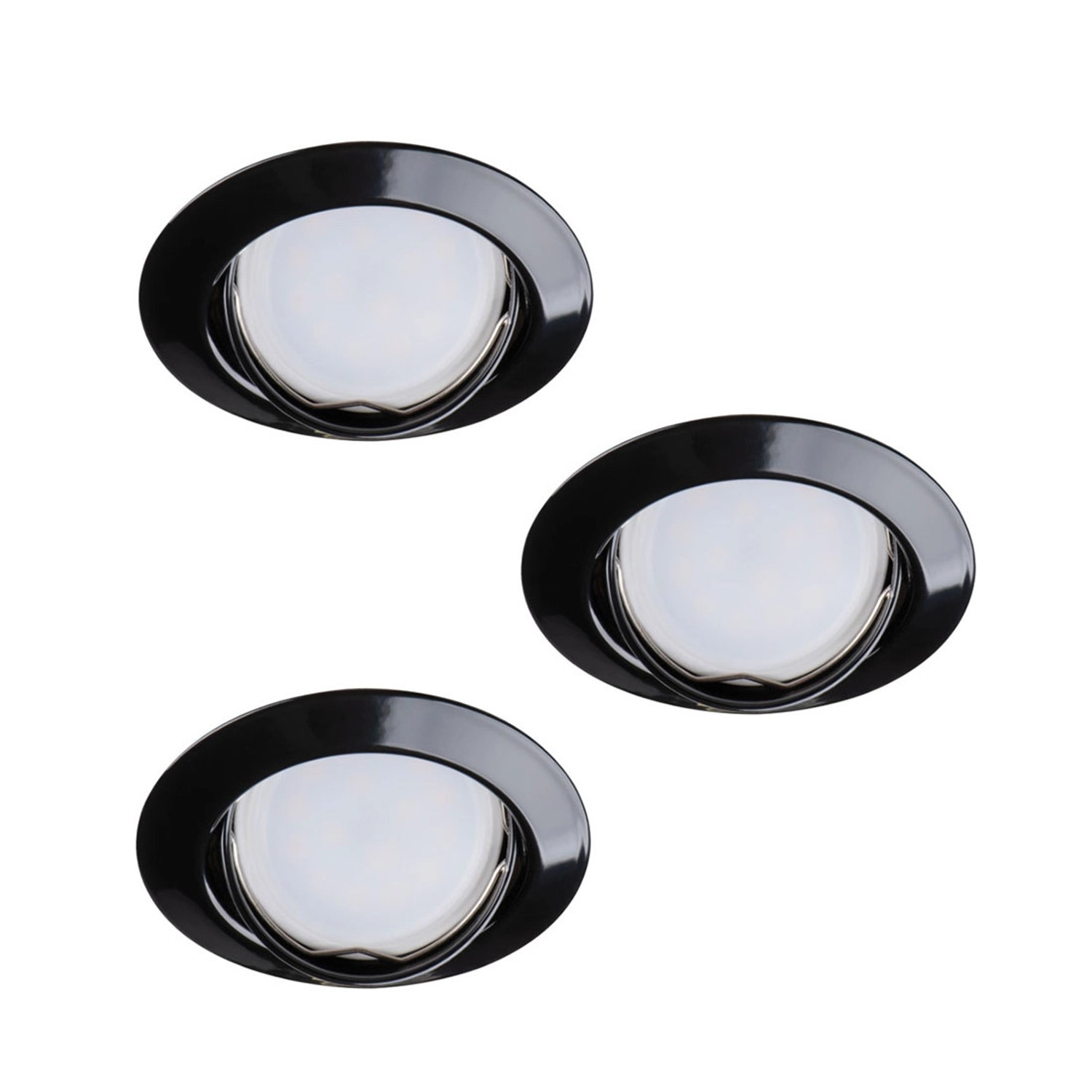 Kanlux Zestaw oczek TRIBIS II 3x400lm 3x4,9W okrągłe czarne
