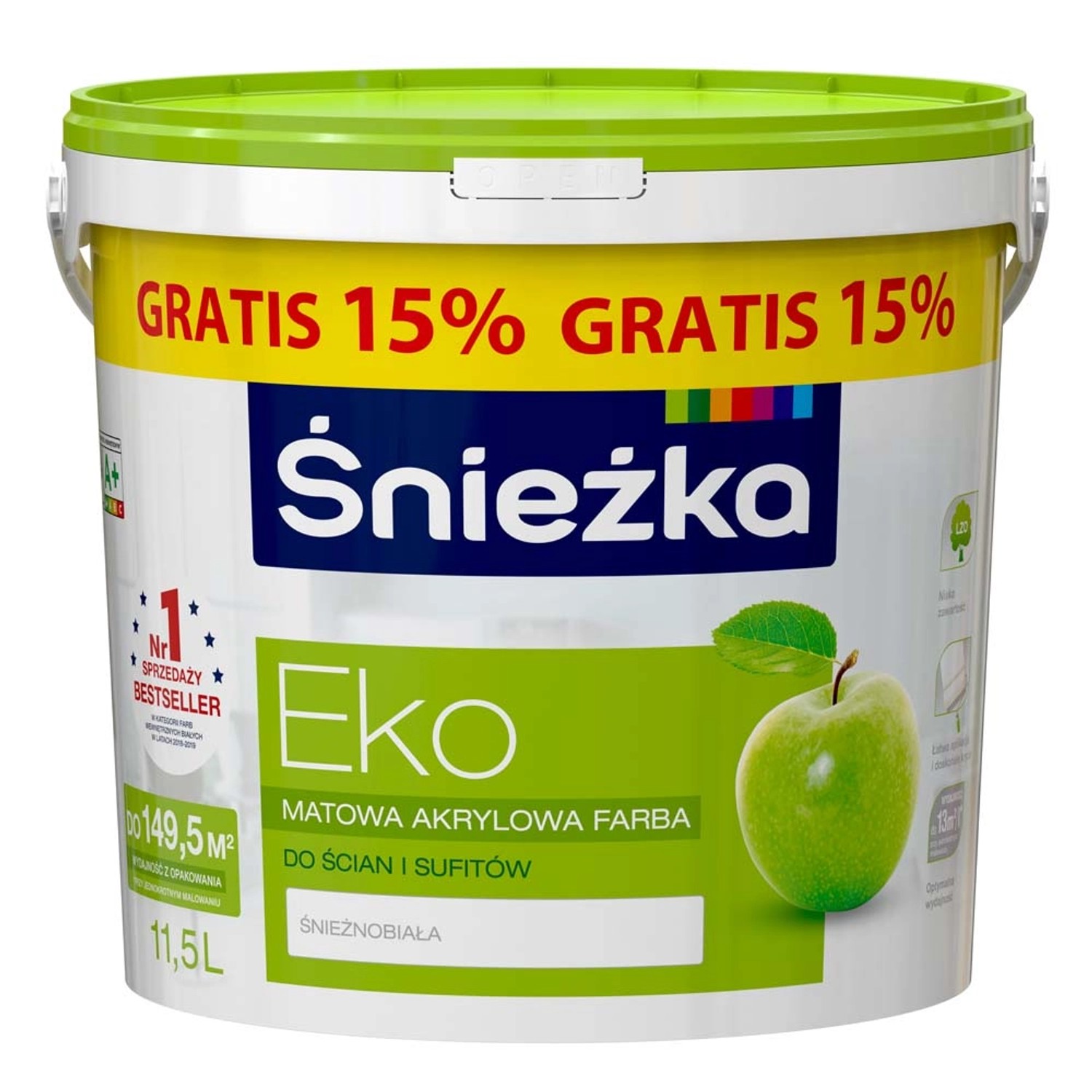 Farba Śnieżka EKO biała 10 l + 15% gratis