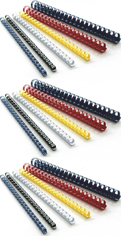 3x Grzbiety do bindowania Argo, plastik, 8mm, 100 sztuk niebieski