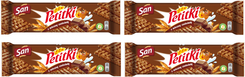 4x herbatniki LU Petitki, w mlecznej czekoladzie, 111g
