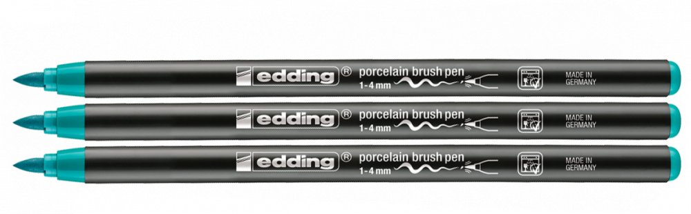 3x Pisak do powierzchni ceramicznych edding 4200, 1-4mm, 1 sztuka, turkusowy