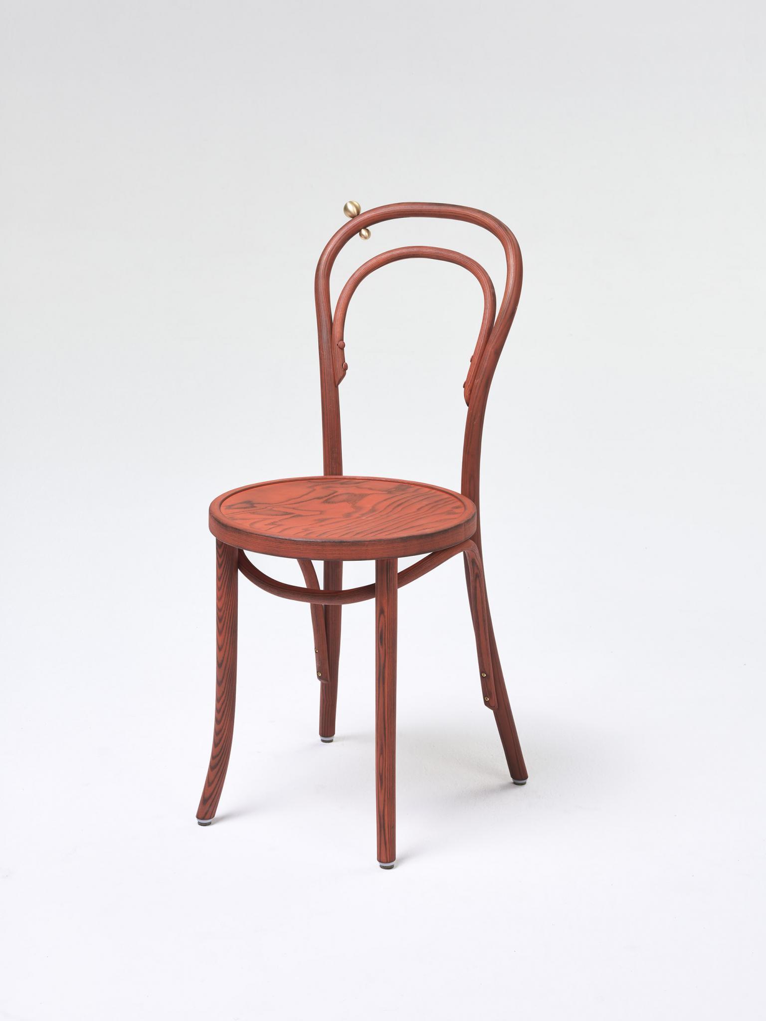 FUOCO krzesło drewniane jesionowe Paged ( A-1880 ) (Kolor: 778 Arancia)