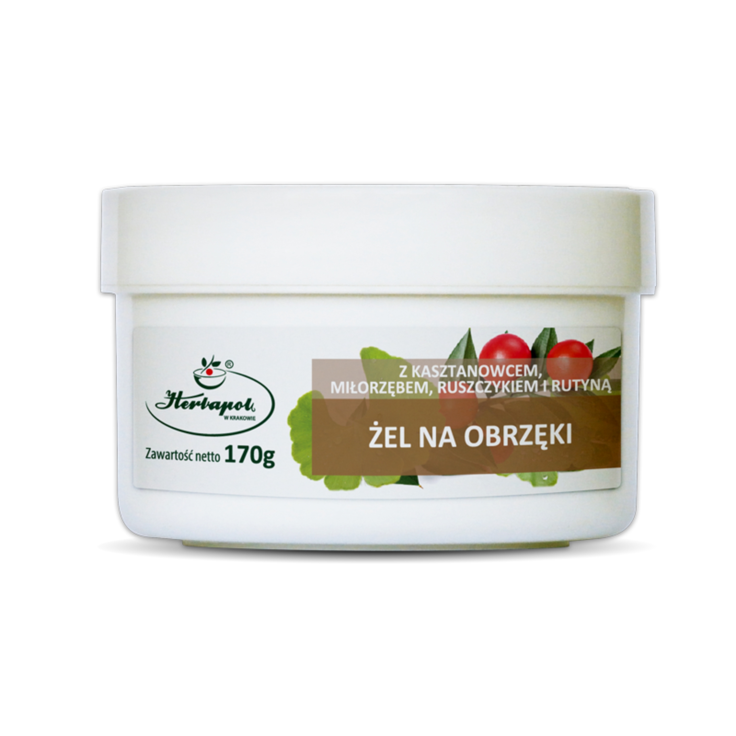 Herbapol kraków - żel na obrzęki z kasztanowcem, miłorzębem, ruszczykiem i rutyną, 170 g