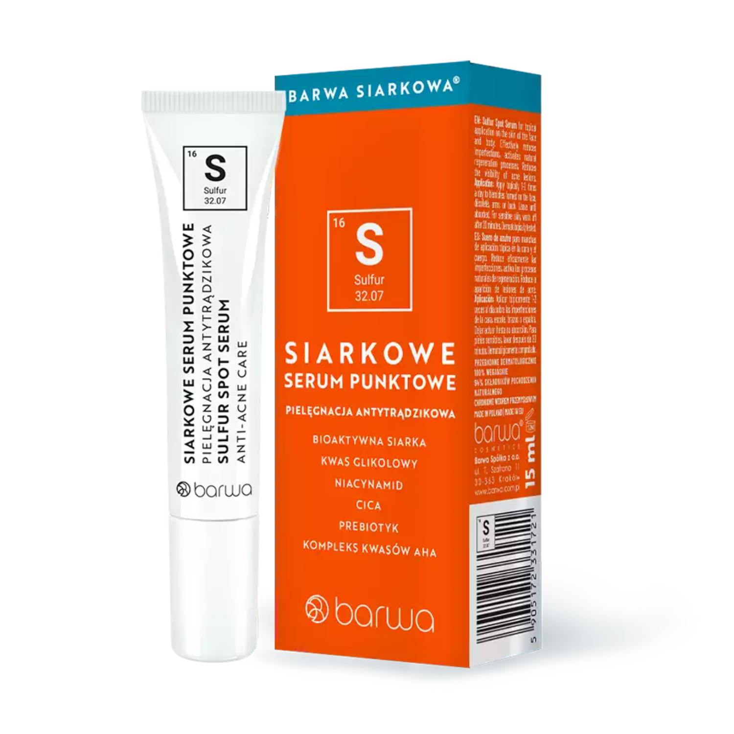 Barwa siarkowa - serum punktowe, 15 ml (data ważności: 30.09.2025)