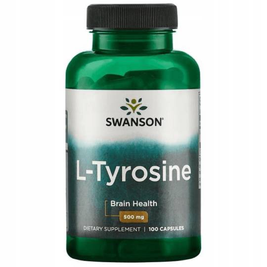Swanson l-tyrosine 500 mg, 100 kapsułek