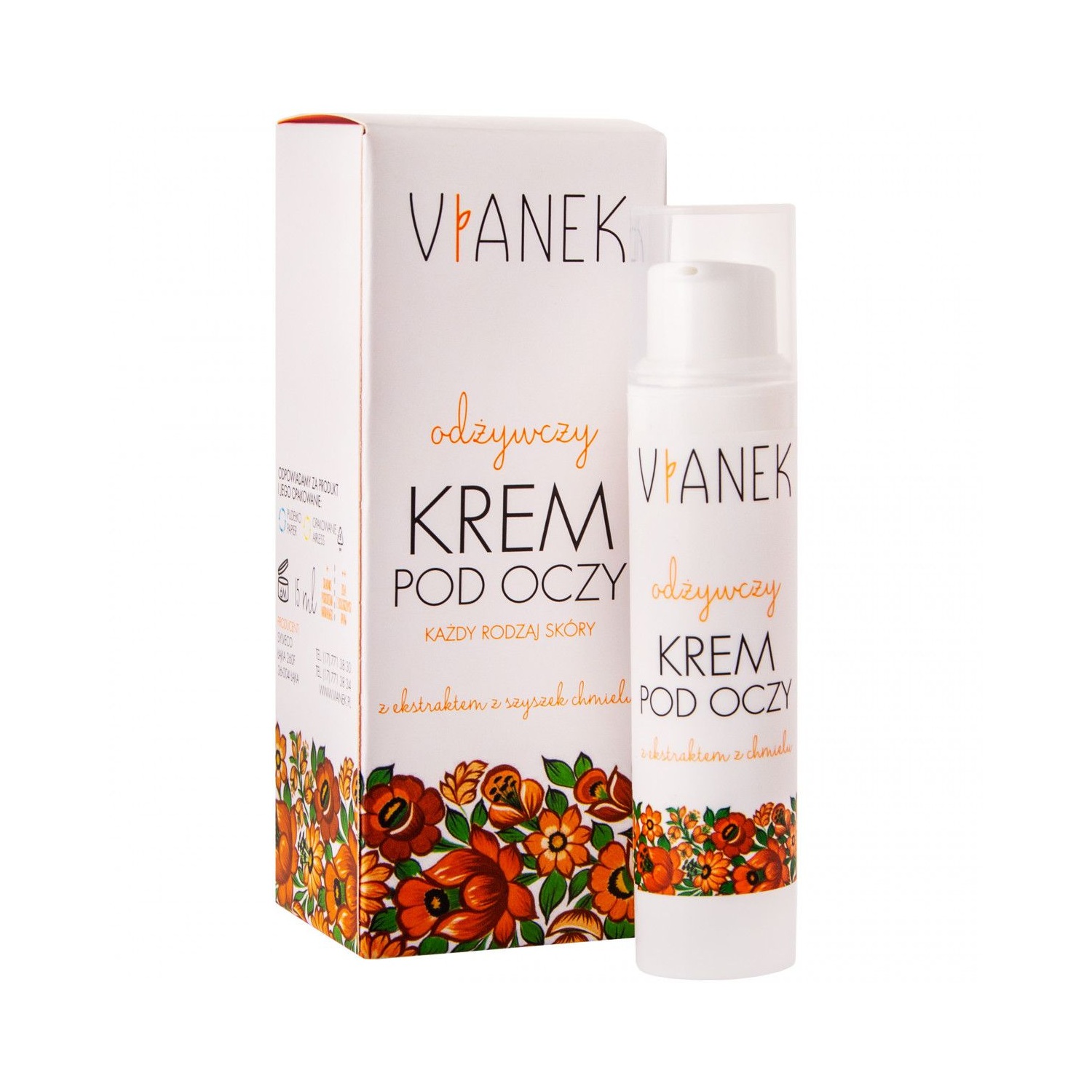 Sylveco vianek - odżywczy krem pod oczy, 15 ml (data ważności: 30.11.2025)