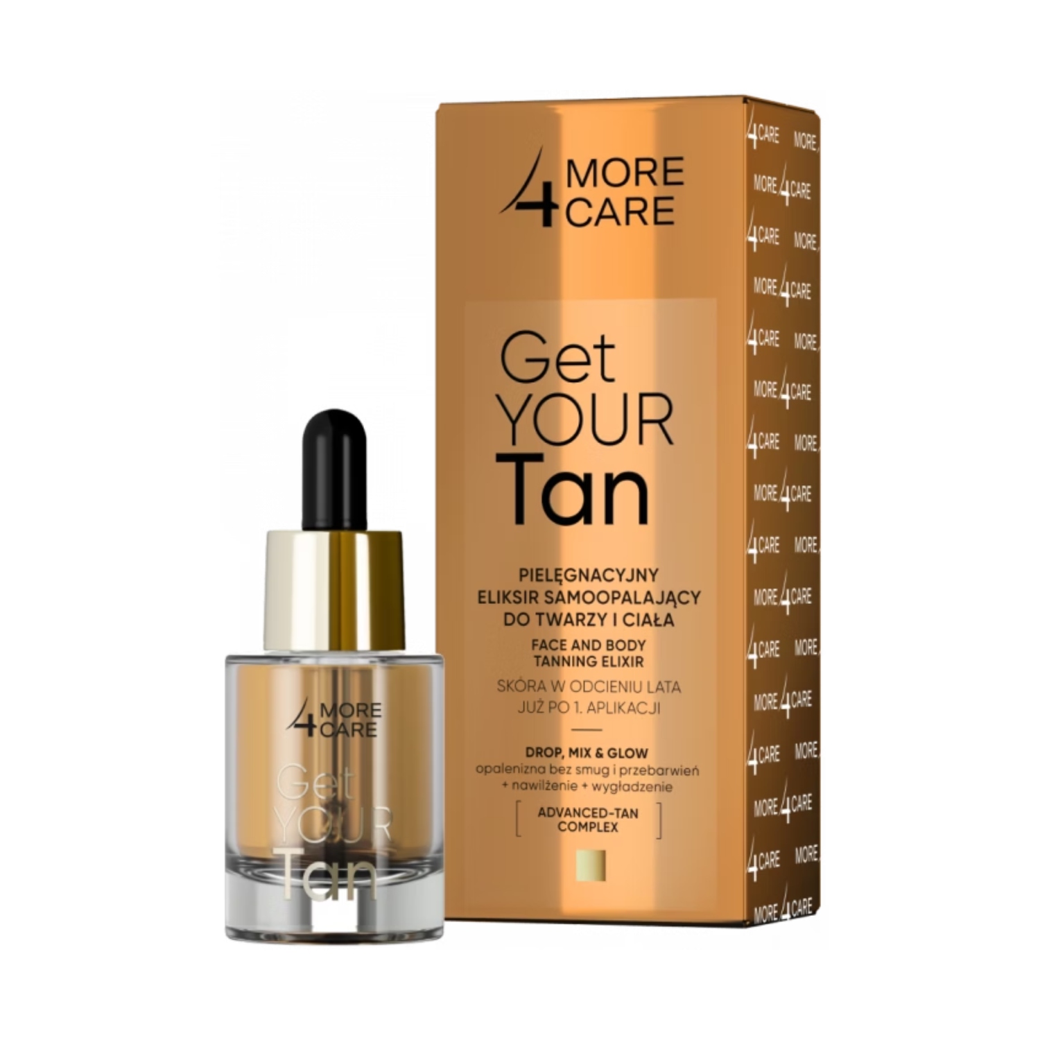 More4care - get your tan, eliksir samoopalający do twarzy i ciała, 15 ml