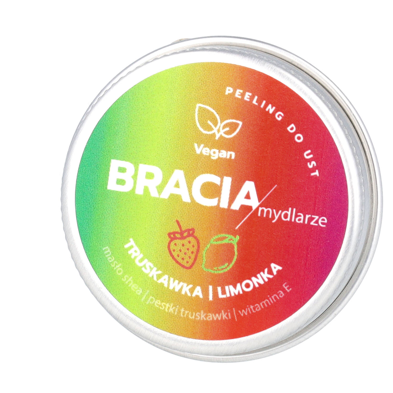 Bracia mydlarze - peeling do ust truskawka limonka, 15 ml (data ważności: 31.10.2025)