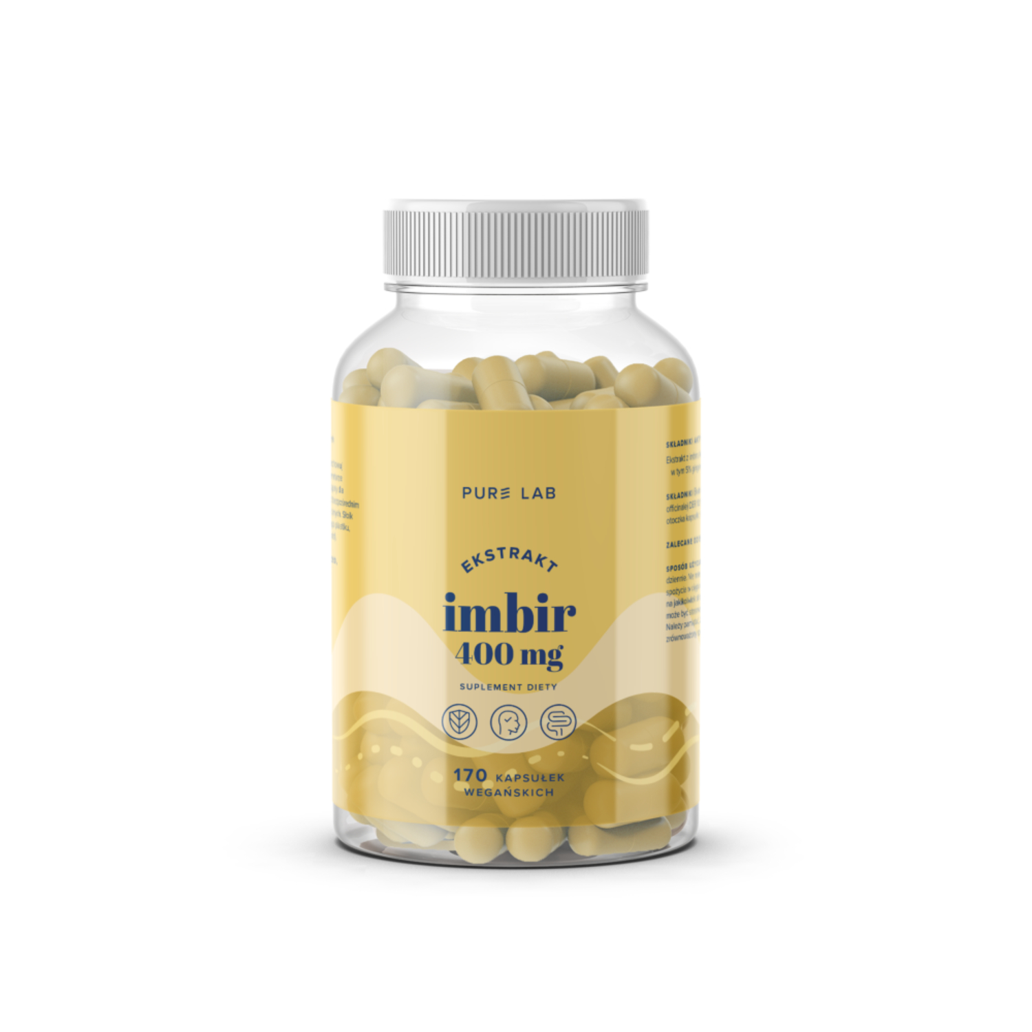 Aura herbals, pure lab ekstrakt z imbiru, 170 kapsułek