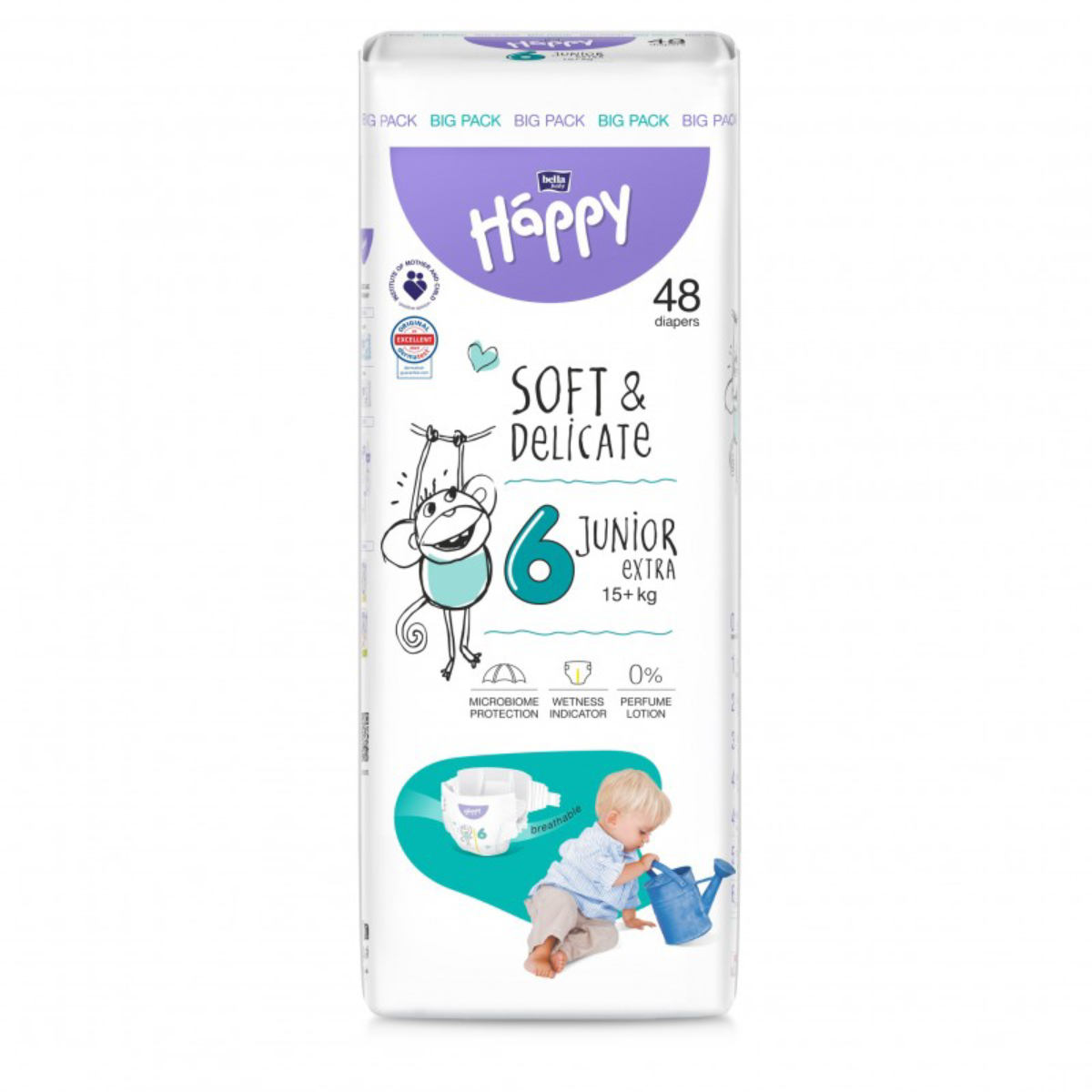 Bella baby happy - pieluchy junior extra 6, 15+ kg, 48 sztuk