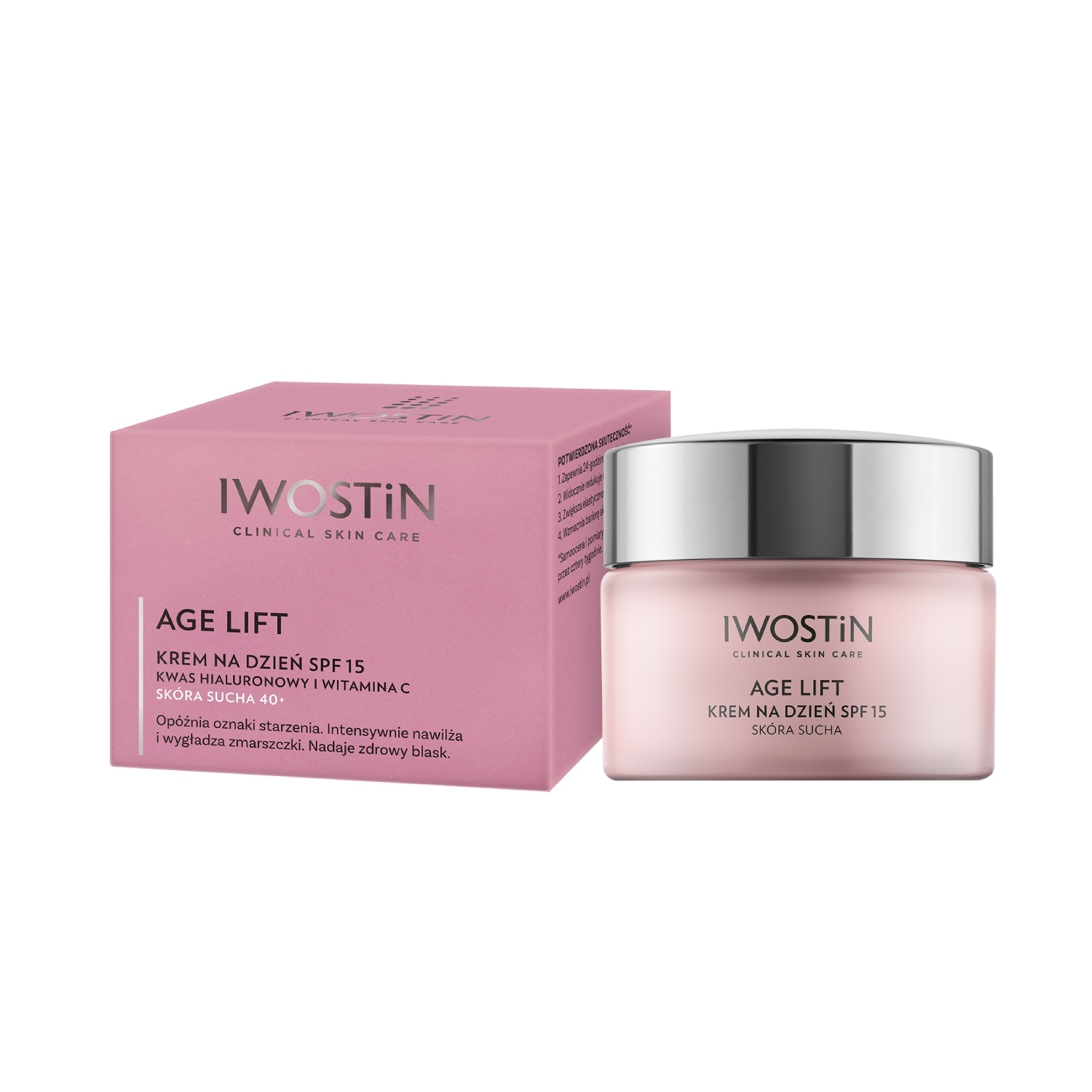 Iwostin age lift - przeciwzmarszczkowy krem na dzień spf 15 do skóry suchej 40+, 50 ml (data ważności: 30.09.2025)