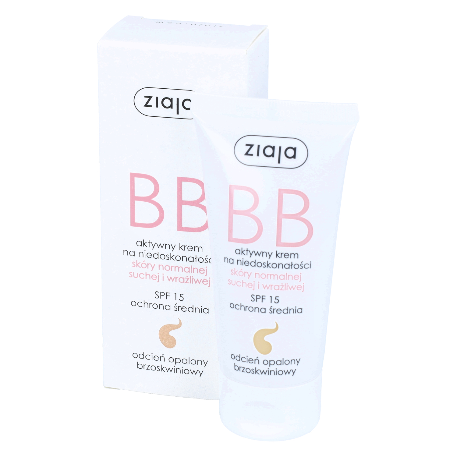 Ziaja bb - aktywny krem na niedoskonałości, skóra normalna, sucha i wrażliwa, spf 15, odcień opalony brzoskwiniowy, 50 ml