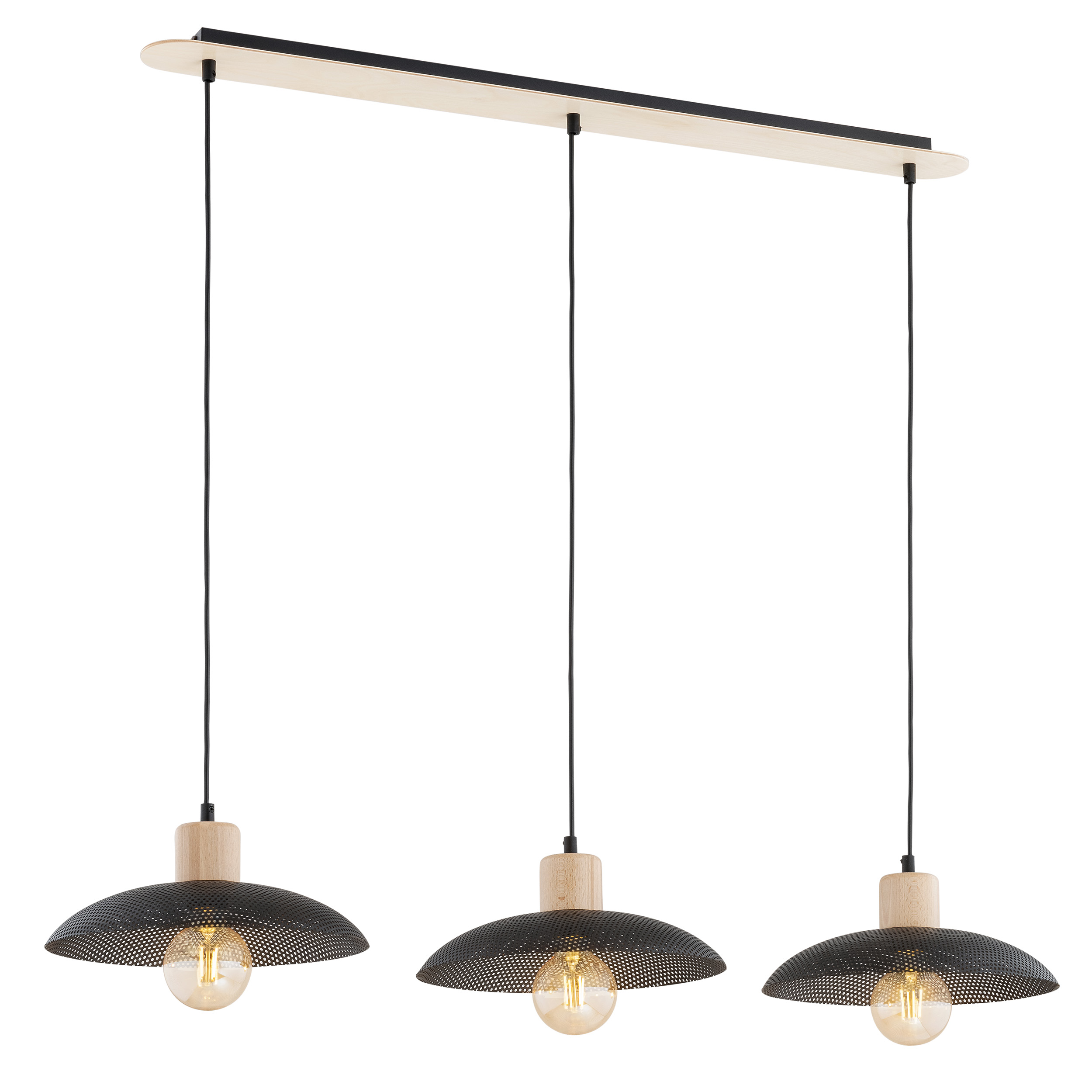 Emibig Kobe lampa wisząca 3x15W czarny 1318/3