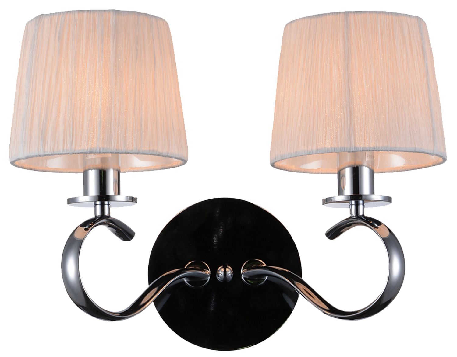 Candellux Clara kinkiet 2x40W chrom/biały 22-21564
